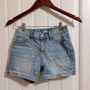 Girls Old Navy Folded Edge Frayed Hem Jean Shorts